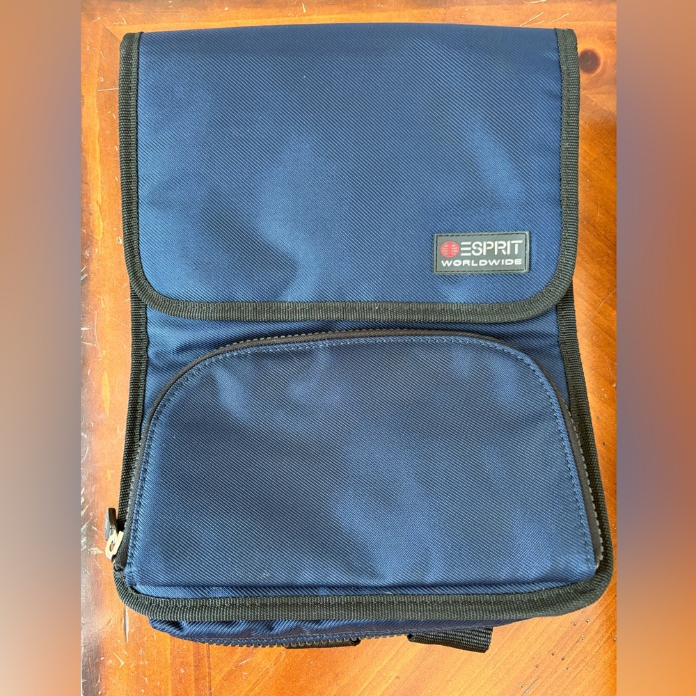 ESPRIT Worldwide navy blue small nylon backpack